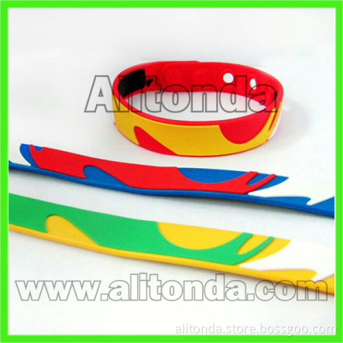 Silicone soft promotional wristband custom